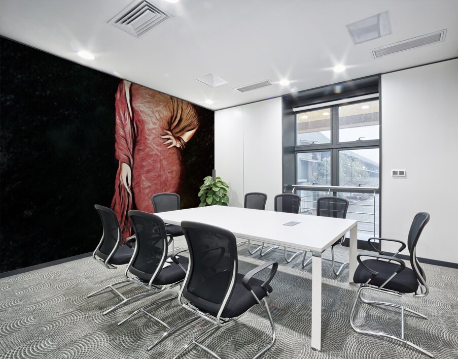 Red & Gold Wall Printing